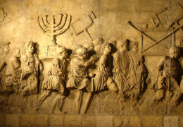 How can the Temple menorah be found in the cave with the Ark, if it was taken and brought to Rome by Titus army when the Romans destroyed the Temple in 70 c.e. ?